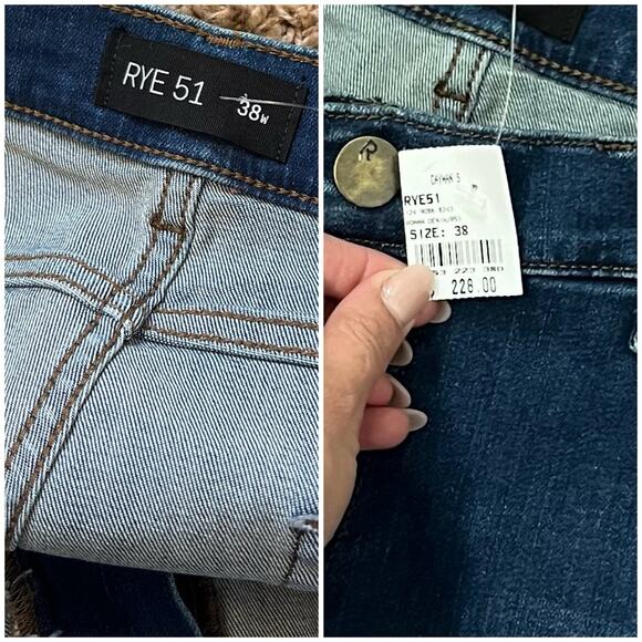 RYE 51 R51 Men’s Four Way Stretch Denim Jeans 38W Straight Fit Performance NWT - Picture 2 of 9